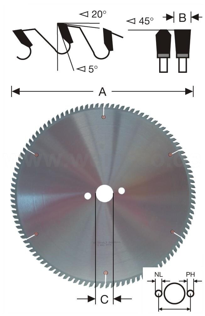 Carbide-Tipped Sawblades-Positive Rake - 400x3,6x32x120mm