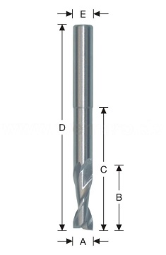 Milling Cutters Solid Carbide-Two Flutes-Spiral - 12x12/60x100x12mm