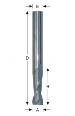 Milling Cutters Solid Carbide-Two Flutes-Spiral - 8x40x100x8mm